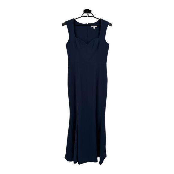 Dress the Population Monroe Side Slit Gown dress navy blue size X-Large XL - Picture 2 of 7